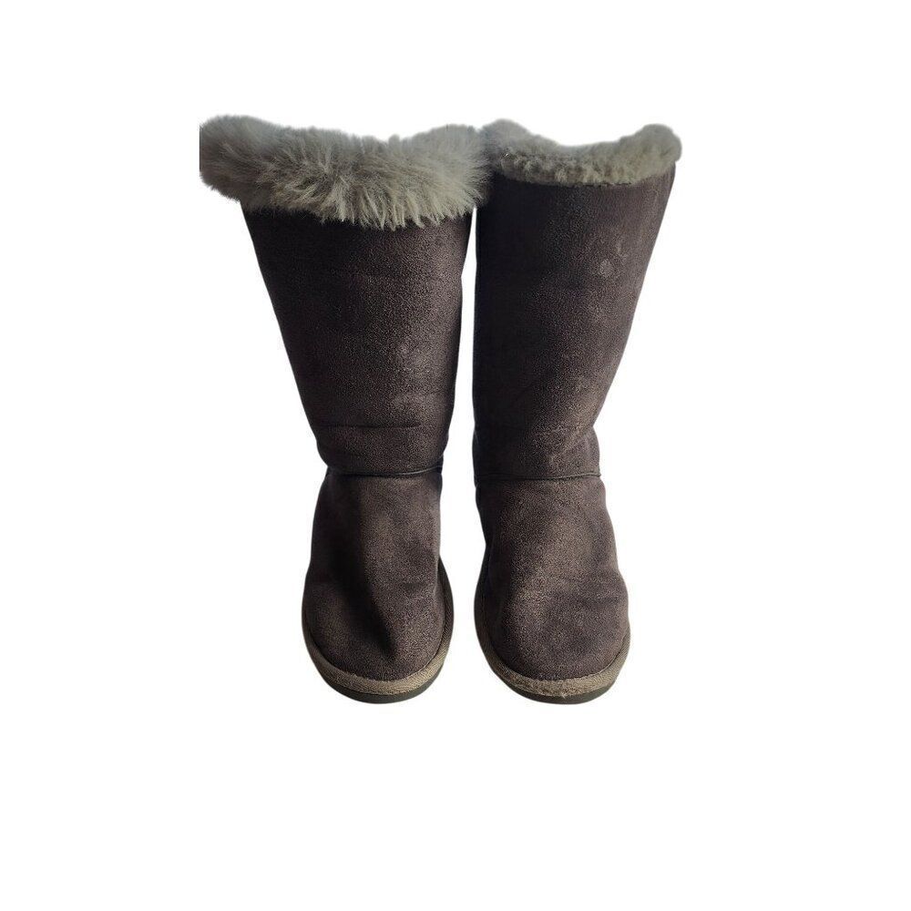 Sugar Kids Size 4 Grey Winter Shearling Style Boots